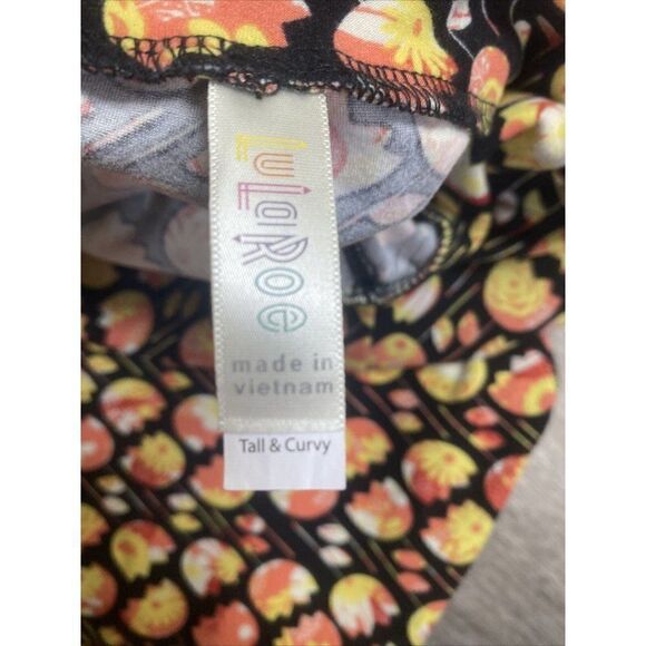 Lularoe Women’s TC Leggings Spring Flowers Tulips - Picture 3 of 4